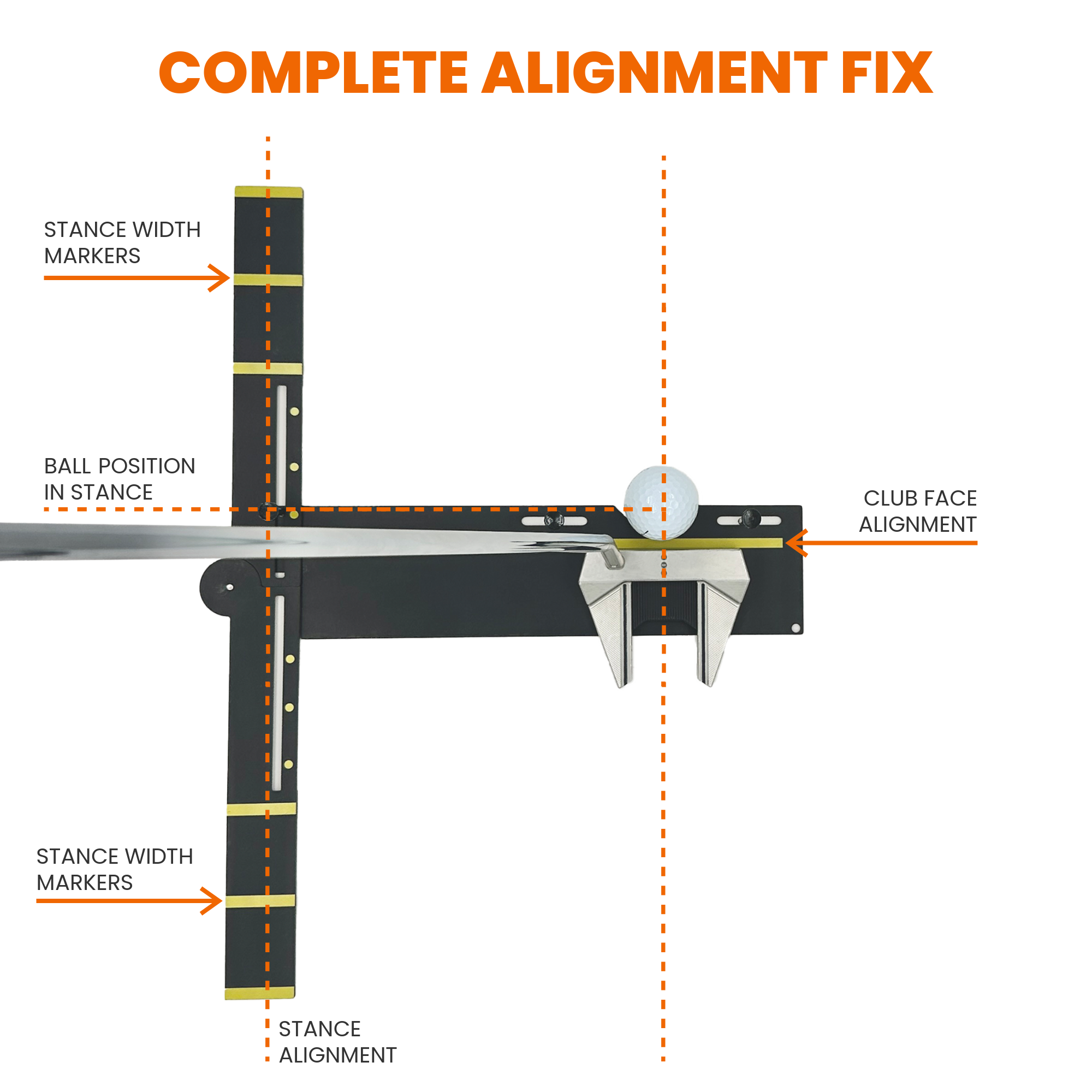 Dial In golf putting aid with alignment and mirror system