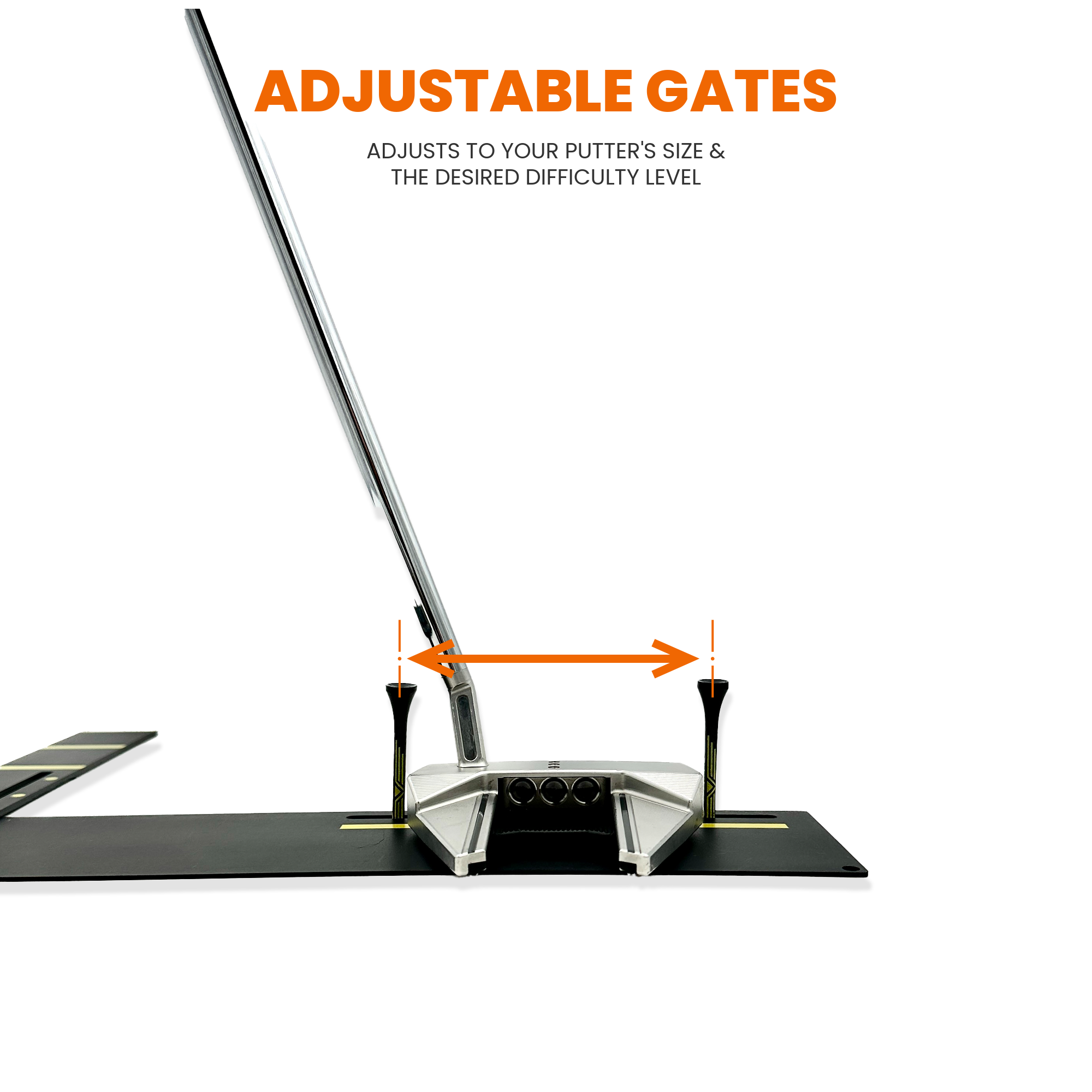 Dial In golf putting aid with alignment and mirror system