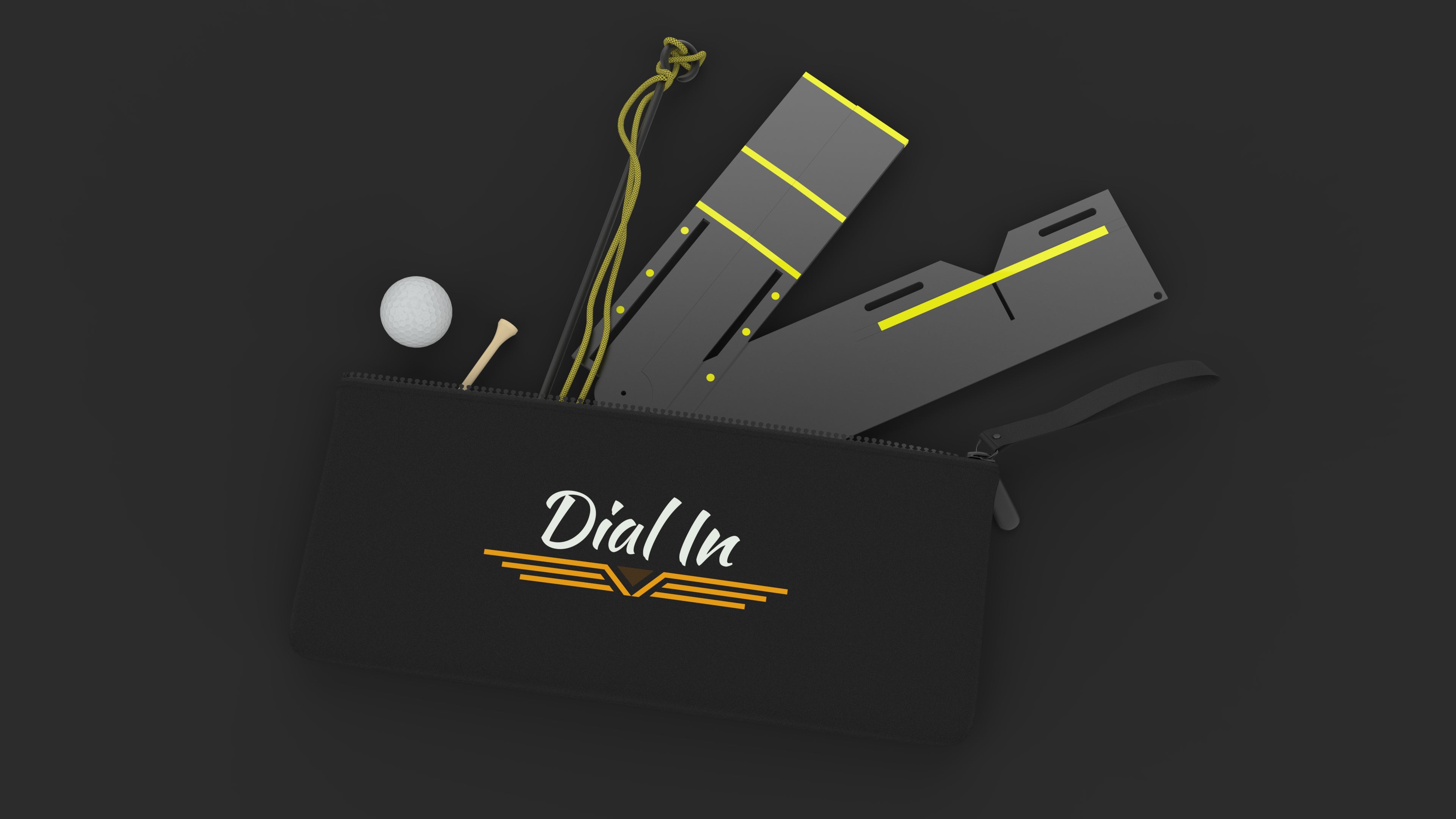 Dial In golf putting aid with alignment and mirror system Packaging